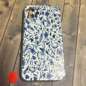 5for$10 Beautiful Feather Blue Floral iPhone 12 Phone Case Spring NWT